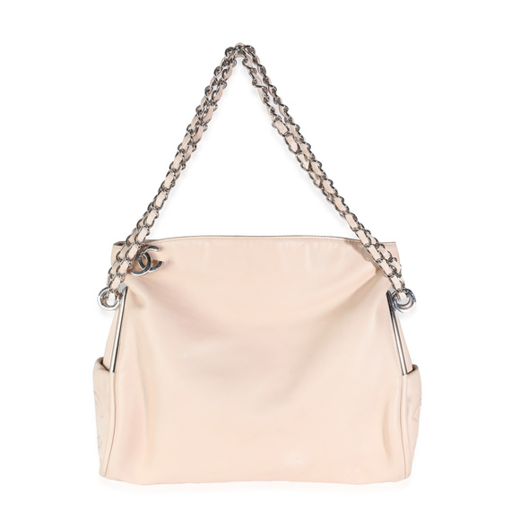 Chanel Handbags - Chanel Beige Lambskin Ultimate Soft Hobo